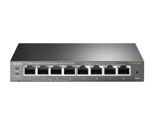 TP-Link 8 Port Gigabit Easy Smart Switch with 4 Port PoE, TL-SG108PE ...