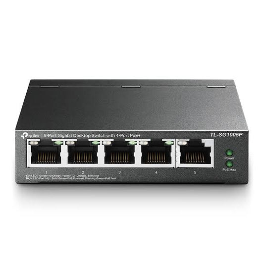 TP-Link 5 Ports Gigabit Desktop Switch with 4 Ports POE, TL-SG1005P ...