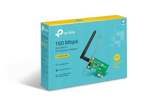 TP-Link 150Mbps Wireless N PCI Express Adapter with Detachable Omni Directional Antenna, TL-WN781ND ...