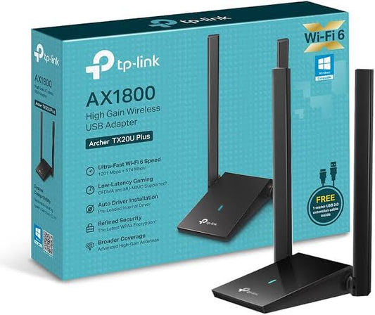 TP-Link 5.7W 100V Dual Antenna High Gain Wireless Dual-Band Router, Archer TX20U Plus ...