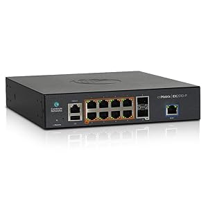 Cambium NetworkscnMatrix EX2010-P, Intelligent Ethernet PoE Switch, 8 1G and 2 SFP Fiber Ports (MX-EX2010PxA-U)