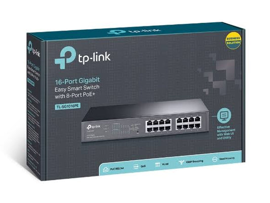 TP-Link 16 Port Gigabit Easy Smart Desktop Switch, SG1016PE