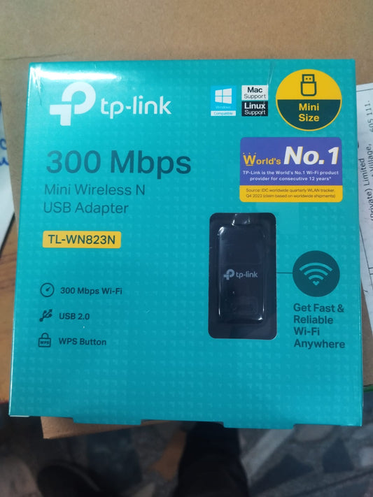 TP-Link 300Mbps Mini Wireless Network USB Wi-Fi Adapter Dongle for PC Desktop & Laptop, TL-WN823N ...