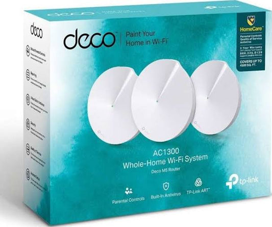 TP-Link Deco M5 1267Mbps Whole Home Mesh Wi-Fi System, AC1300 (Pack of 3) ...