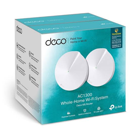 TP-Link Deco M5 1267Mbps Whole Home Mesh Wi-Fi System, AC1300 (Pack of 2) ...