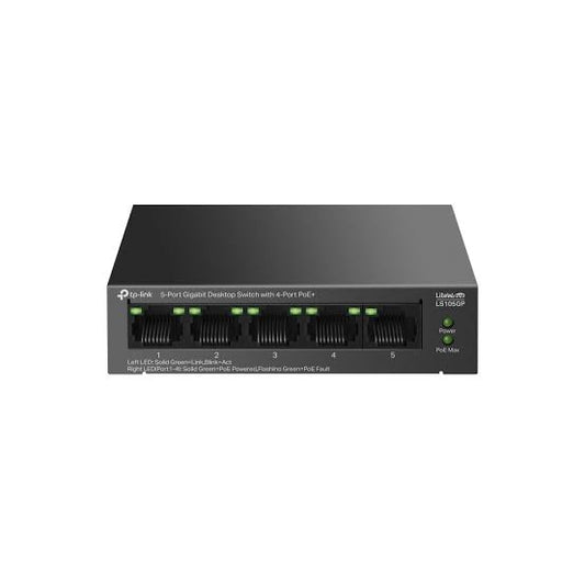 TP-Link 5-Port Gigabit Desktop Switch with 4-Port PoE+, LS105GP ...